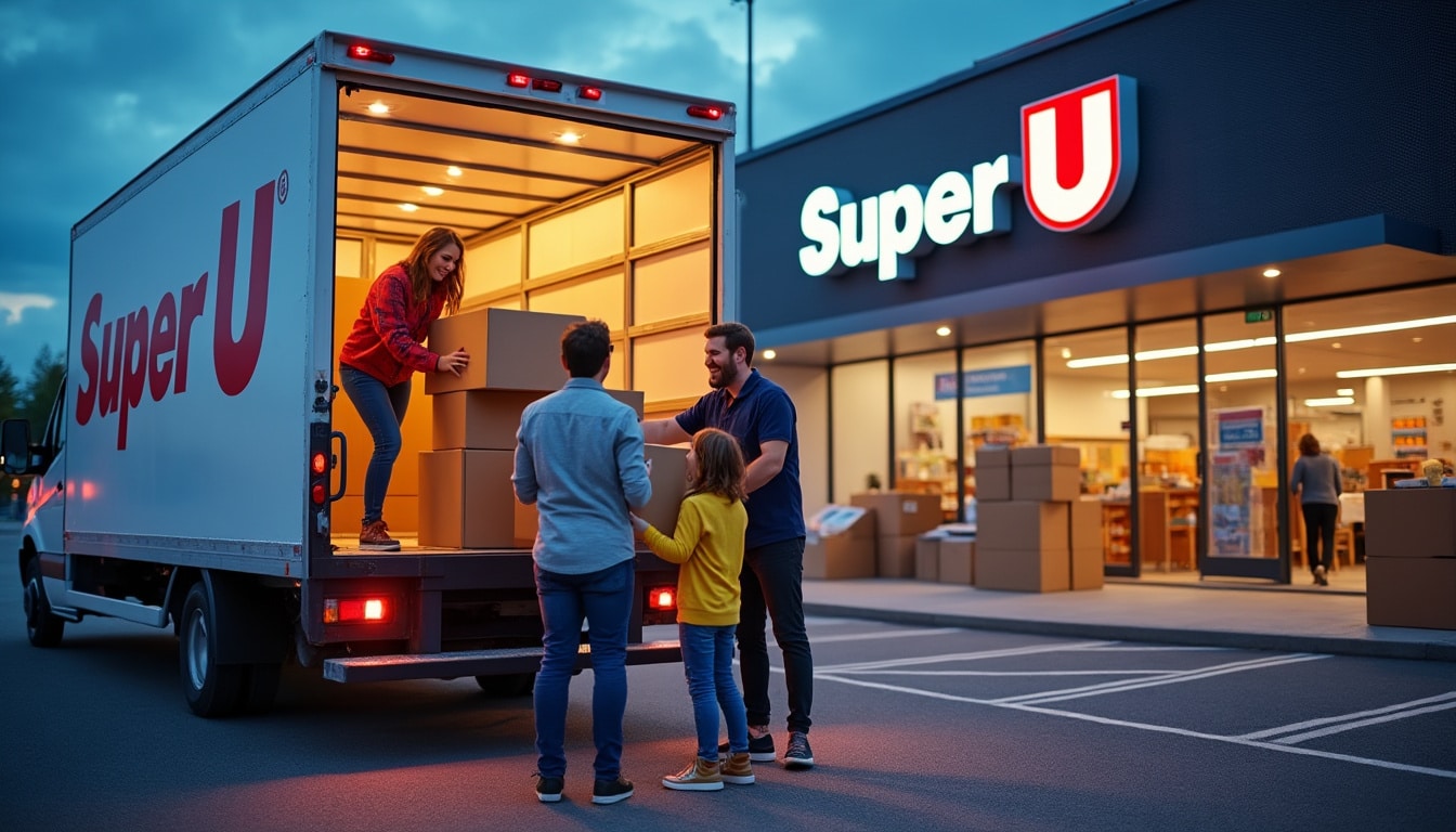 Illustration: Comment fonctionne la location de camion chez Super U pour votre déménagement ?
