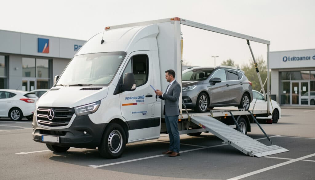 Louer un camion porte-voiture avec le permis B